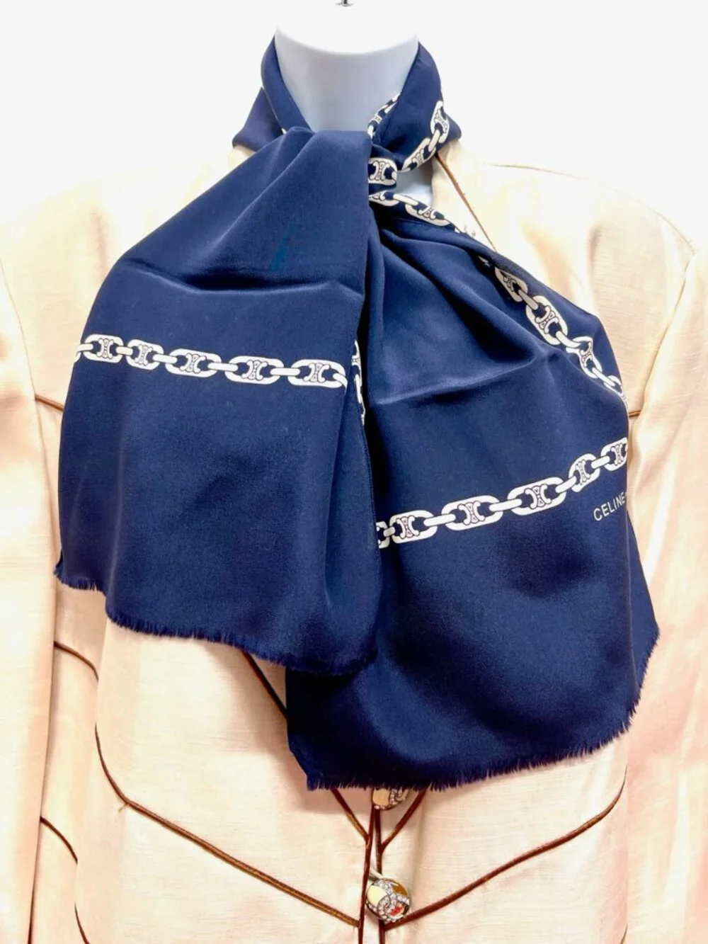 Unused -French Made  Celine silk scarf   46
